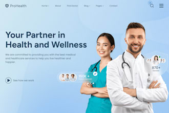 design medical, healthcare website, dental, clinic, hospital website
