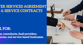 draft a master services agreement and service contracts for your business