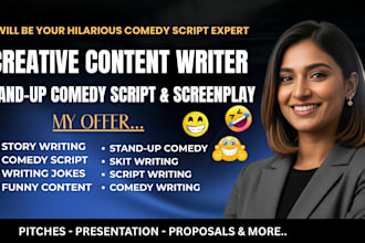 write funny stand up comedy script, funny story, funny speech or comedy writing