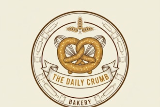 design a professional bakery logo for your brand