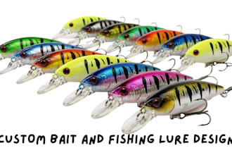 design custom fishing lure cad 3d model soft hard bait swimbait mold design