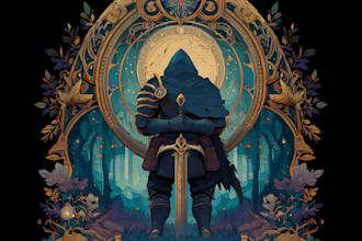 make a fantasy, rpg, sci fi, game logo