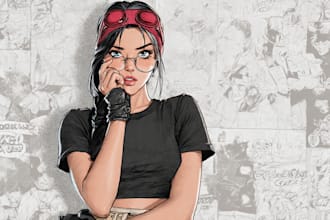 do a charcter of comic or design your comic character