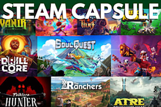 be steam capsule artist steam game capsule banner steam page capsule concept art