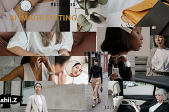 do professional photoshop editing and ai sharpening for product photos