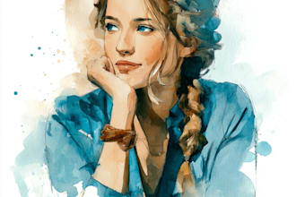 draw anything with watercolor illustration style