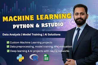 do custom machine learning projects in python and rstudio with documentation