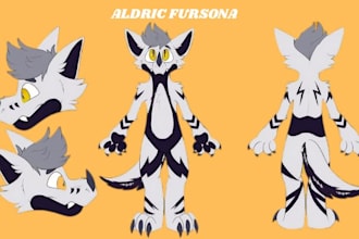 draw furry art fursona original characters avatar anthro concept in anime style