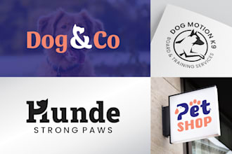 design modern minimalist logo for pet brands and vets