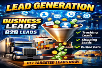 generate targeted b2b leads USA trucking leads dispatcher shipping leads