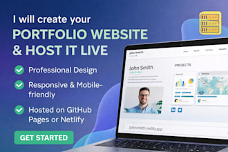 create a modern portfolio website and host it online