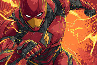 draw superhero action comic