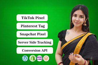 setup tiktok pixel pinterest tag snapchat conversion api server side tracking