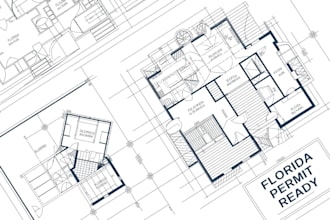 architectural drawing, house plans, adu, deck, patio permit florida pe stamp