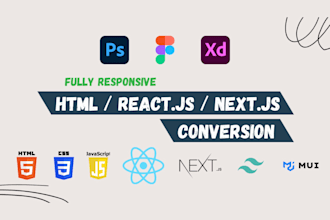 create saas landing page in react nextjs from figma to code
