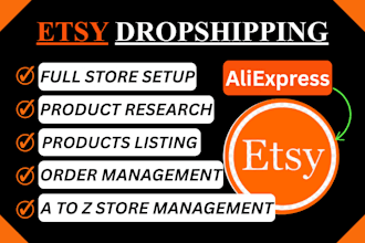 manage your etsy store, etsy dropshipping, product upload, and listing SEO
