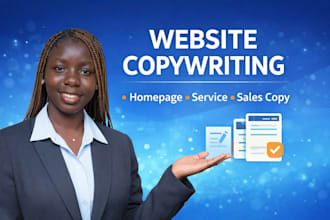 write homepage copy service page copy website sales copy website copywriting