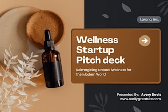 design wellness startup pitch deck spa investment deck detox brand pitch deck