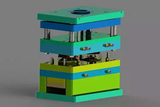 do plastic injection mold design, with 3d cad dfm, and mold flow analysis