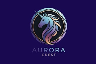 draw high quality unicorn logo with free source file