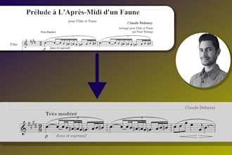transcribe melodic instruments into clean musescore sheet music