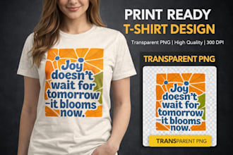 design premium print ready typography for merch and pod
