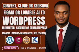 convert lovable to wordpress, redesign lovable website on wordpress