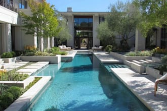 design home garden, pool, patio, villa landscape