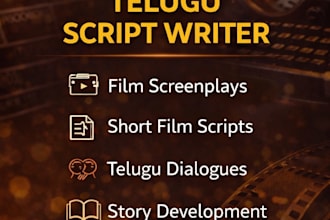 write telugu film scripts, screenplays and dialogues