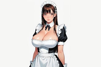 draw beautiful sfw or nsfw anime art illustration