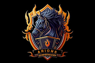 design powerful lion, horse and falcon logo for your brand