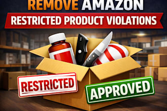 remove amazon restricted product violations and ip violations