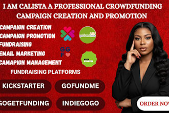 create crowdfunding campaign promotion creation gofundme indiegogo kickstarter
