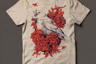 create vintage retro tshirt design for you