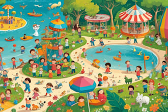kinderbuch illustrieren wimmelbuch illustration kinderbuchillustration