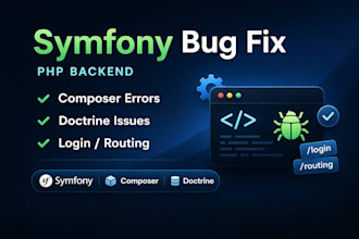 fix symfony PHP backend bugs and errors