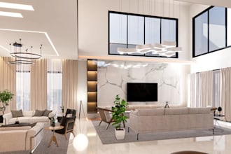 modernize basement design, interior visualization, ,3d layout, cgi duplex render