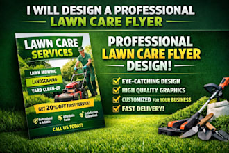 design a professional lawn care flyer