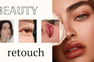 do natural and clean beauty retouch for beauty artists