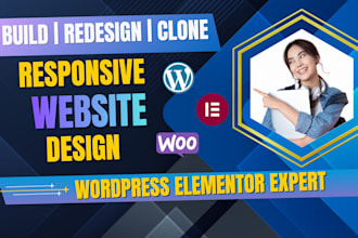 redesign clone a responsive wordpress elementor website