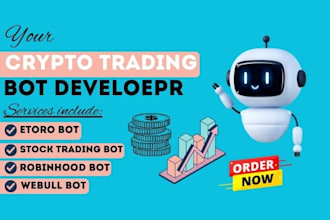 develop stock trading bot, ai stock trading bot, stock trading bot, crypto bot