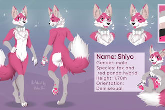 do furry oc, reference sheet, anthro, furry character, character sheets, vtuber