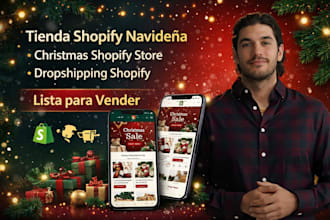 diseño de tienda shopify navideña y diseño de tienda dropshipping de navidad