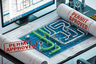 design electrical, plumbing, hvac, mep drawings and permit plans in autocad
