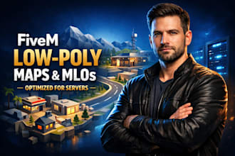 create fivem low poly maps, mlos, interiors and optimized server assets