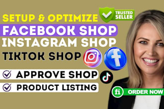 setup tiktok shop, fb ig shop ads account, shopify dropshipping, growth manager