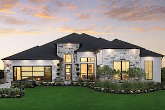 create detailed 3d house models and realistic modern interior or exterior render