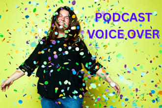 record a podcast intro, outro and ad voice over