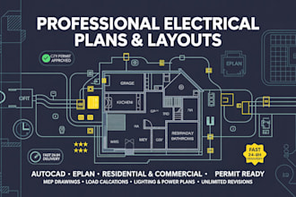 design professional electrical plans, layouts, schematics in autocad and eplan