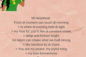 write a romantic or poetic letter with a jamaican twist